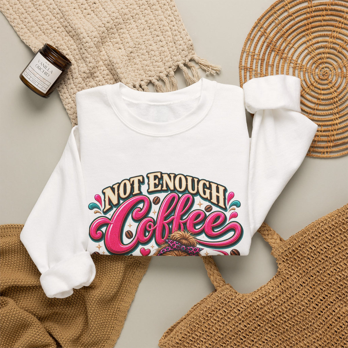 Not Enough Coffee for This Amount of Monday Sweatshirt – Funny Sloth Coffee Crewneck