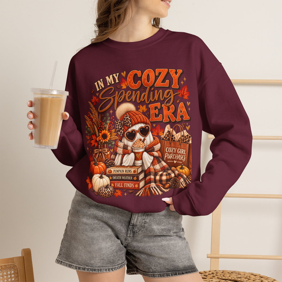 In My Cozy Spending Era Sweatshirt – Cute Fall Shopping & Coffee Crewneck