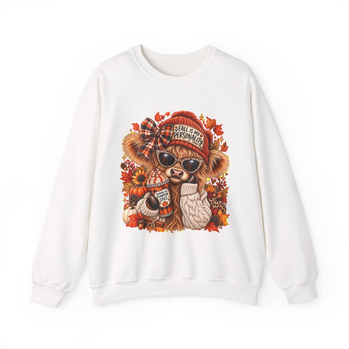 🍁 Fall Is My Personality Highland Cow Sweatshirt