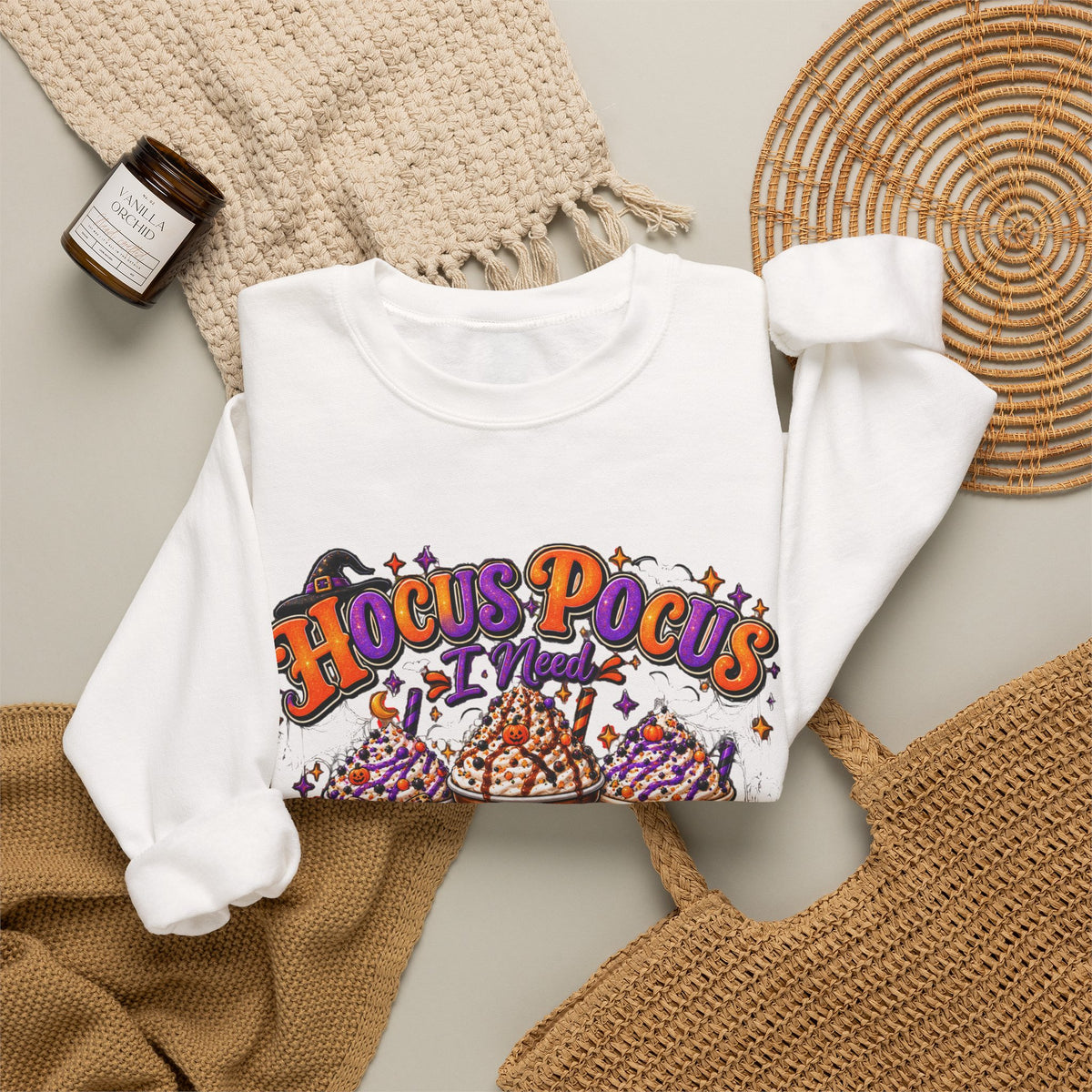 Hocus Pocus I Need Coffee to Focus Halloween Sweatshirt