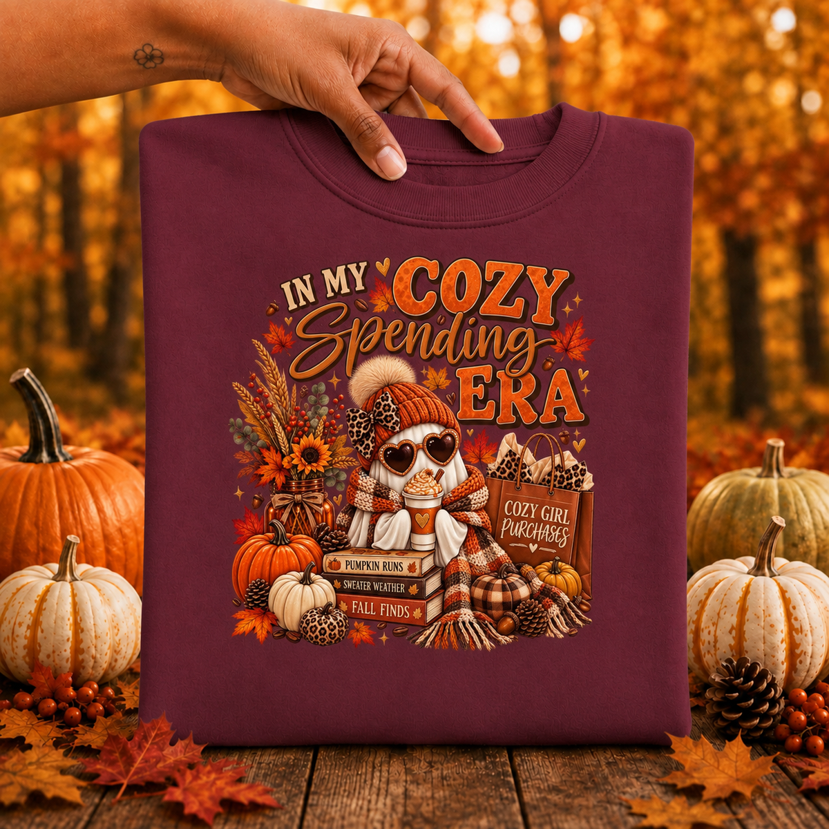 In My Cozy Spending Era Sweatshirt – Cute Fall Shopping & Coffee Crewneck