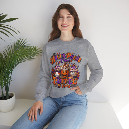 Hocus Pocus I Need Coffee to Focus Halloween Sweatshirt
