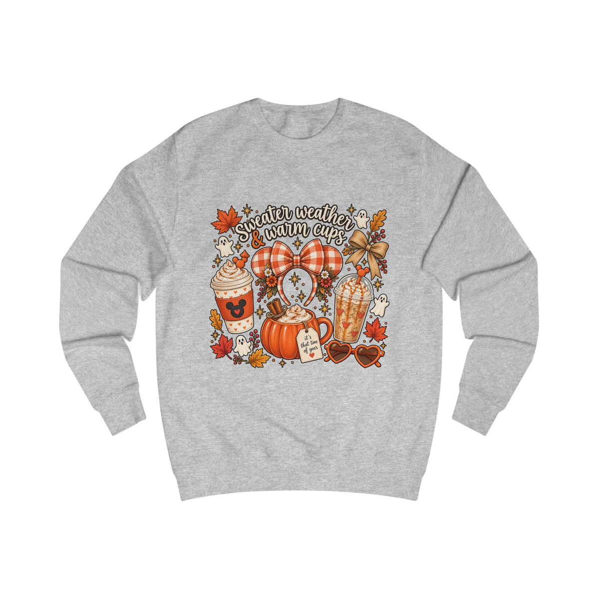 Sweater Weather & Warm Cups Sweatshirt – Cute Fall Coffee Cozy Crewneck