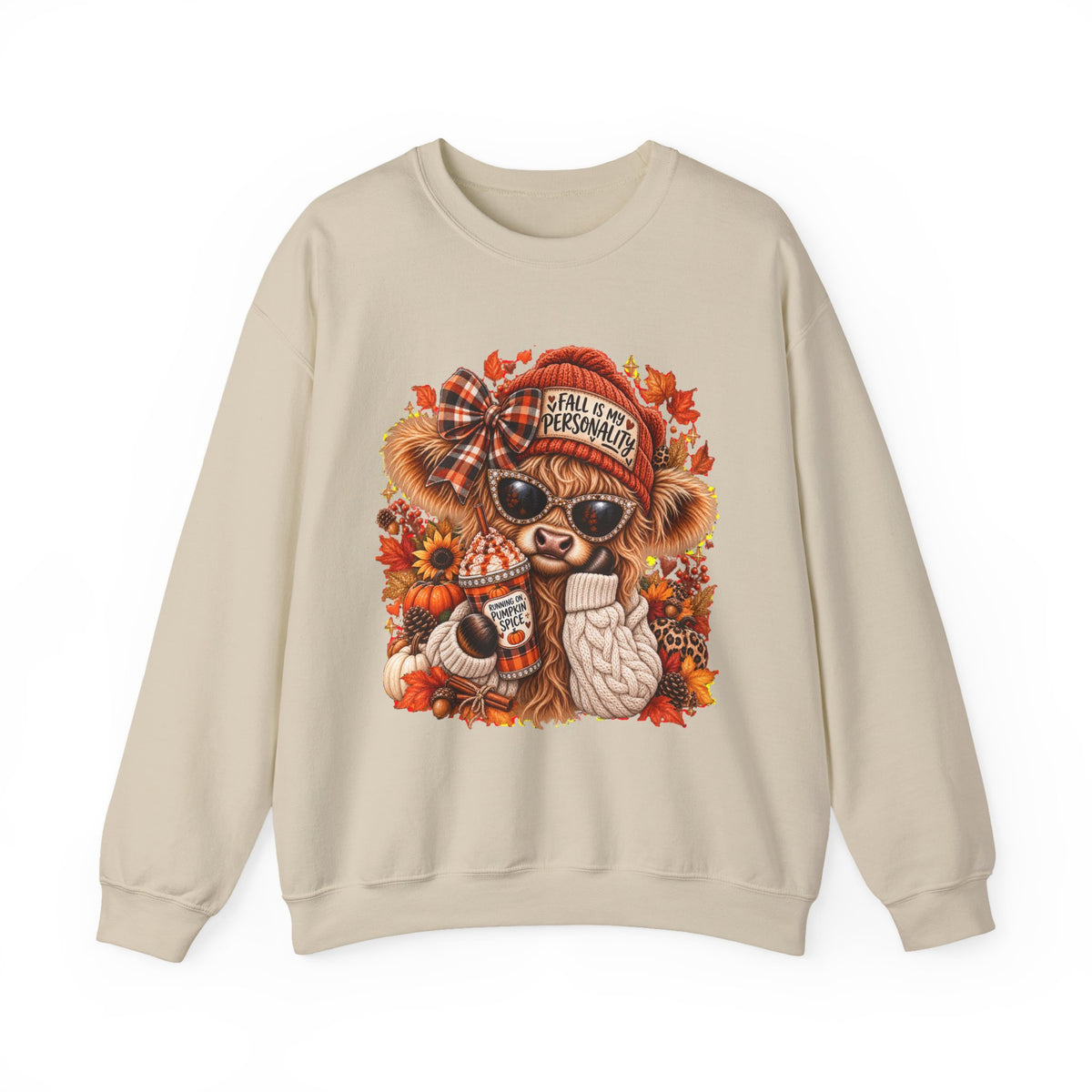 🍁 Fall Is My Personality Highland Cow Sweatshirt