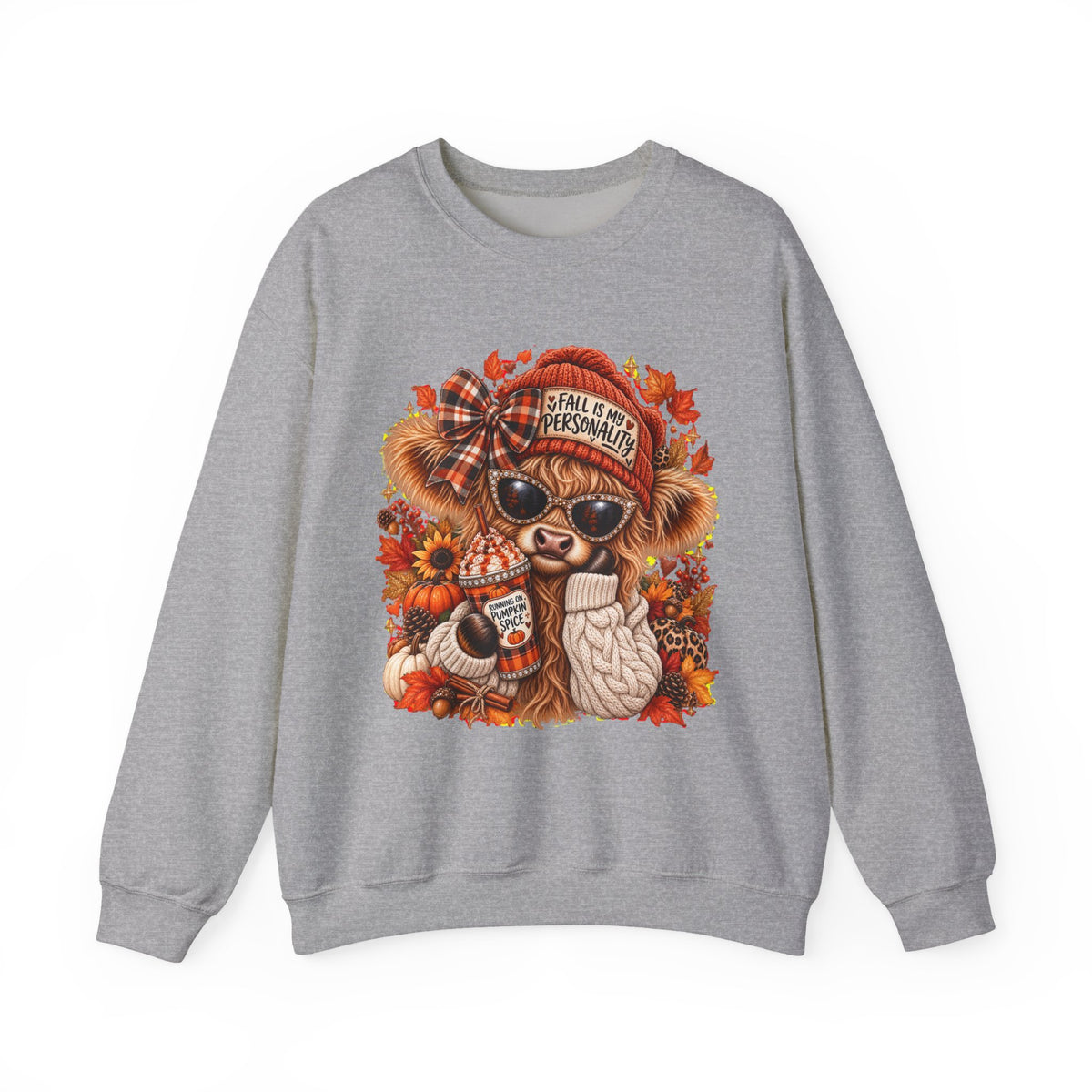 🍁 Fall Is My Personality Highland Cow Sweatshirt